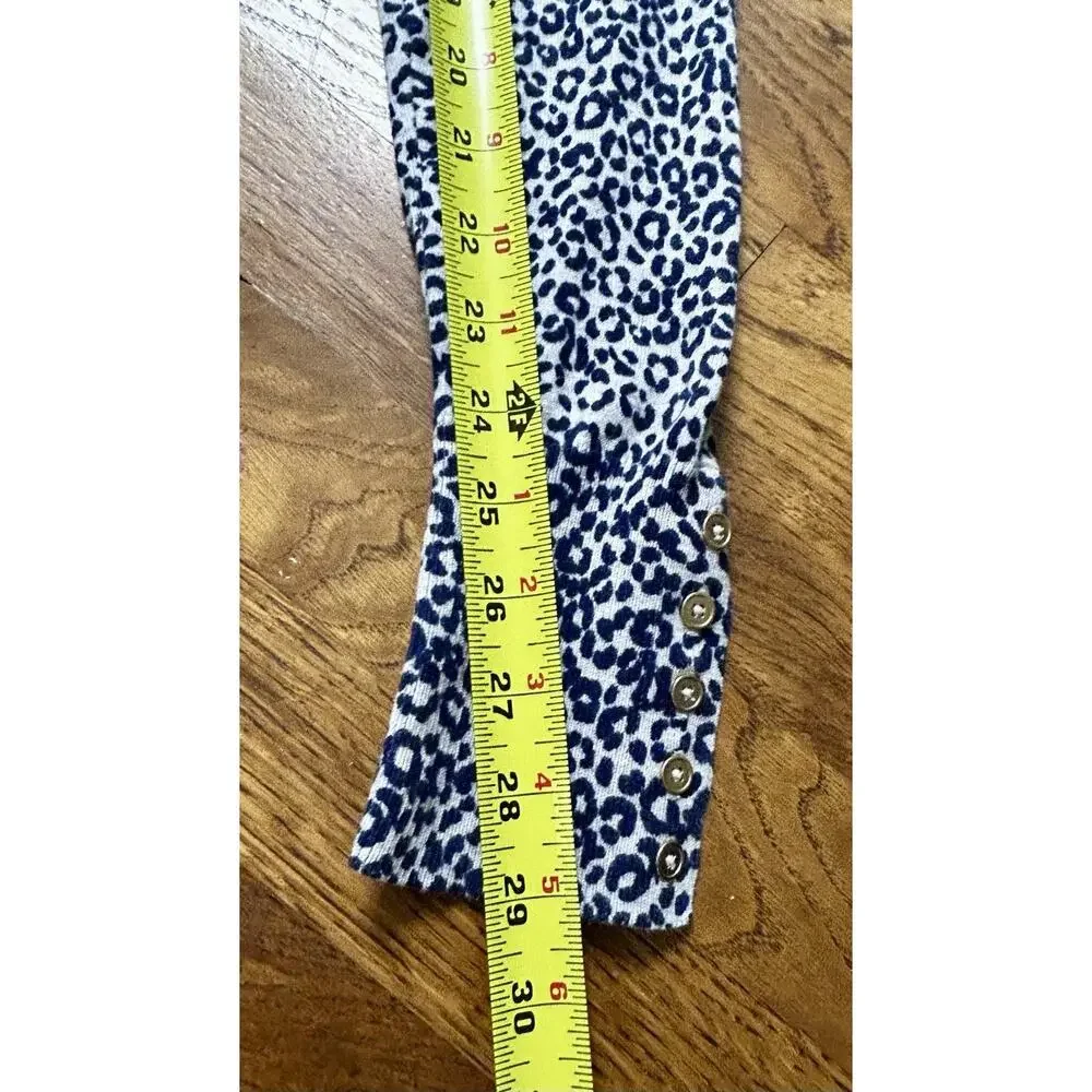 Boden Grey/Navy Animal Print Cotton Blend Long‎ Sleeve Jumper Size M